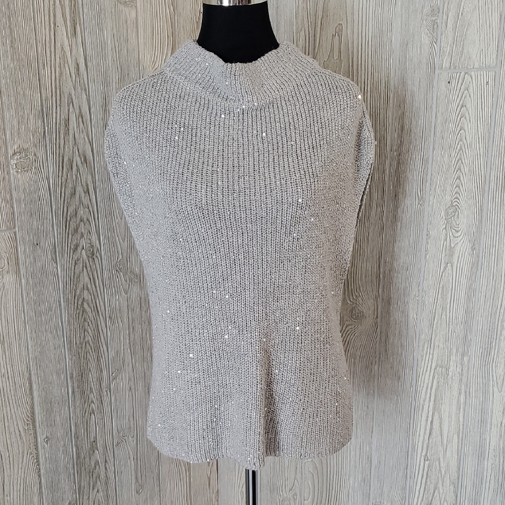 Jennifer Lopez Silver Knit Women's Sweater
